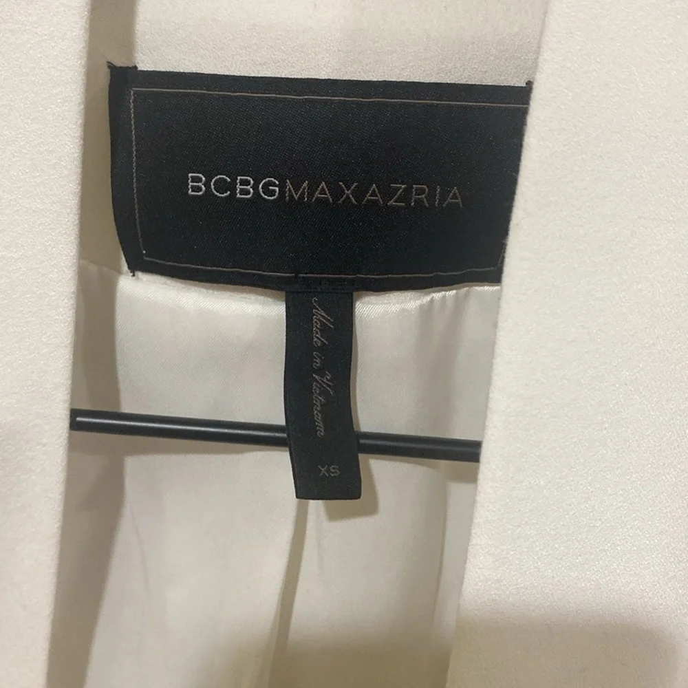 BCBG Maxazria White Aubree White Draped Blazer - Picture 2 of 10